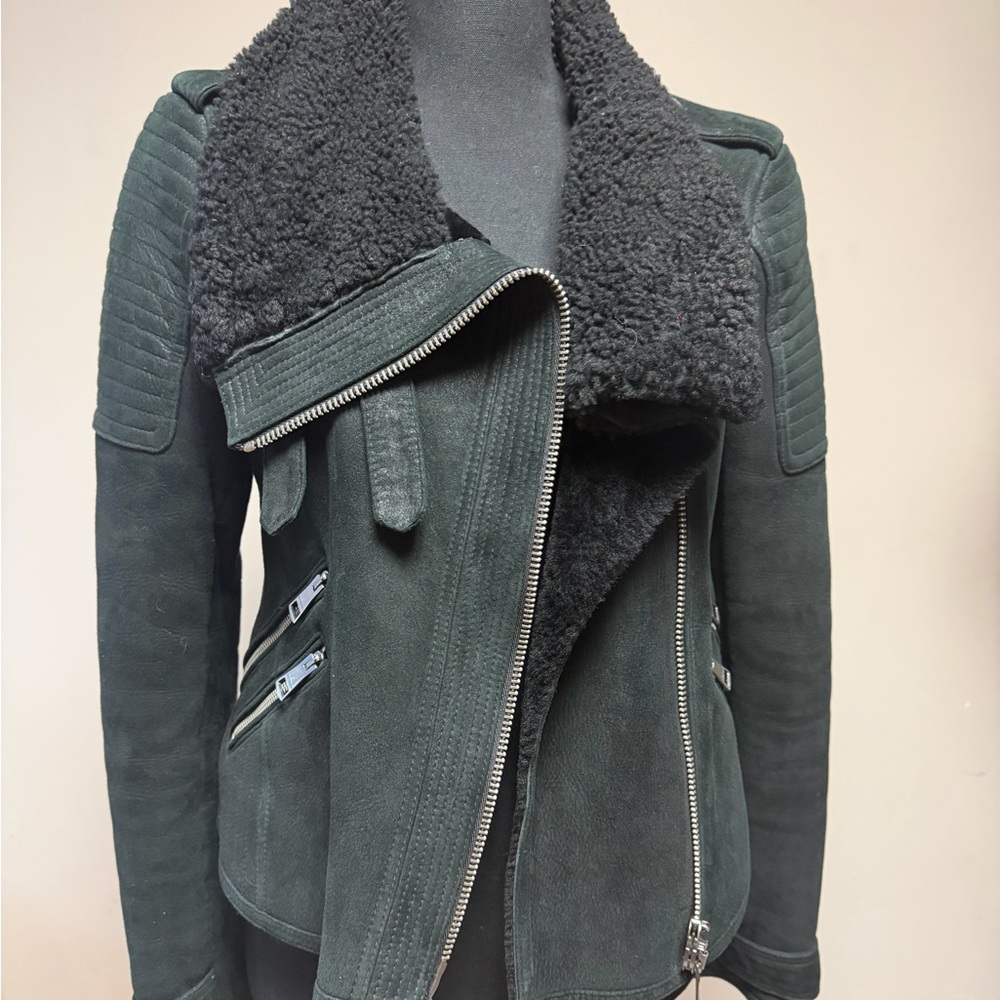Black Burberry Shearling Jacket